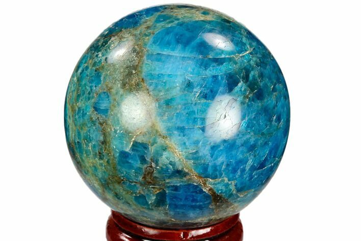 Bright Blue Apatite Sphere - Madagascar #121821